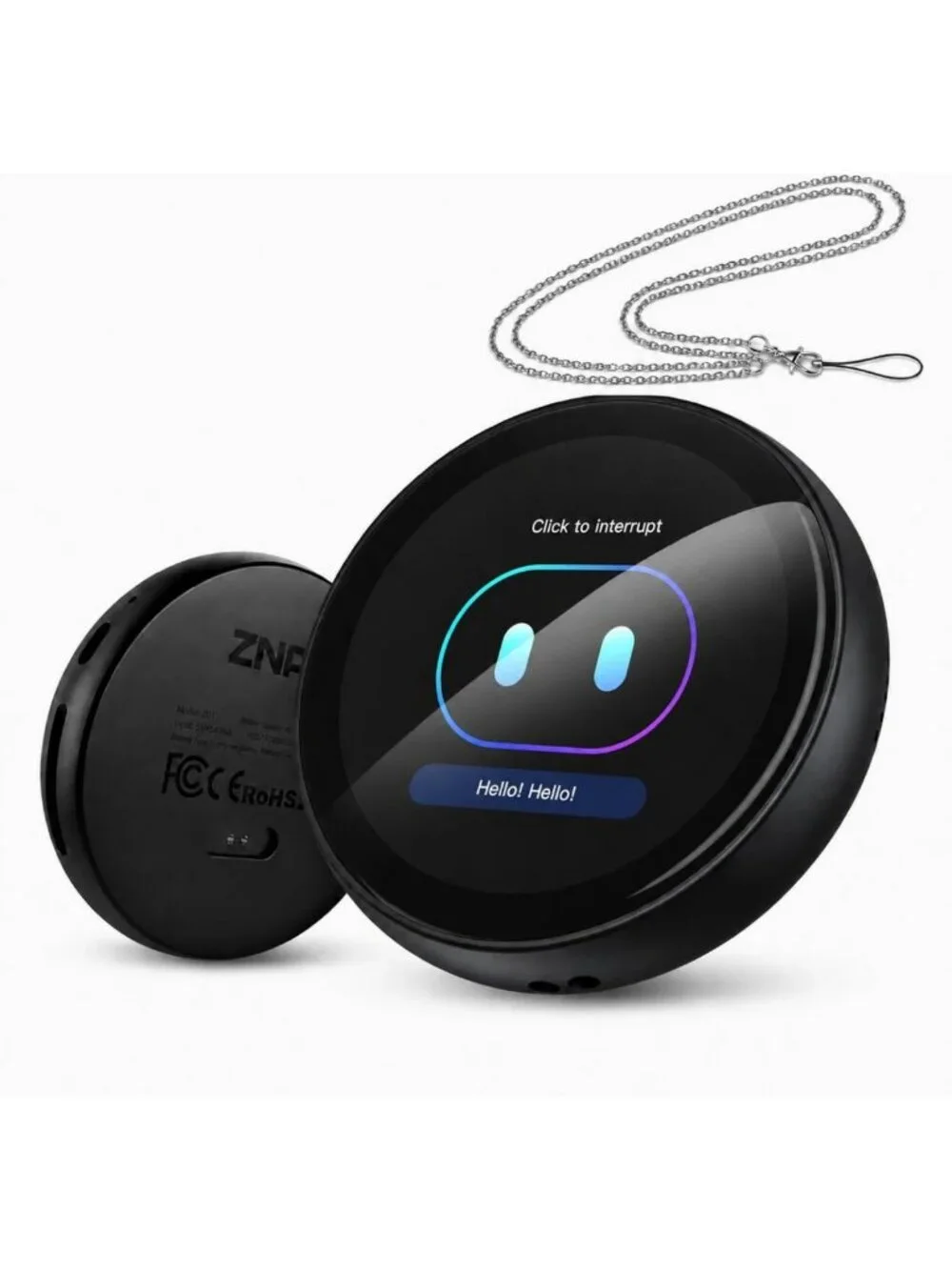 Wearable AI Language Practice Device, Bluetooth 6.0, Touch Screen, 102